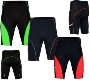 MENS GYM CYCLING PADDED LINING LYCRA SHORTS COMPRESSION BOXER SPORTS BRIEF - Picture 1 of 17