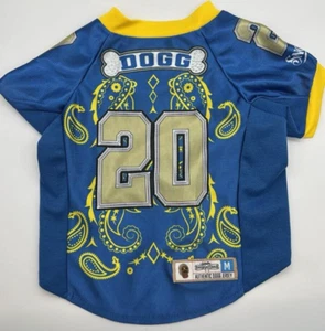 Snoop Doggie Doggs Deluxe Haustier Trikot ~ MED ~ blau/gelb ~ SCHNELLER VERSAND ~ NEU - Bild 1 von 2