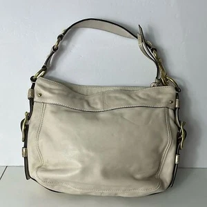Coach Hobo Schultertasche Handtasche creme Leder groß - Bild 1 von 11