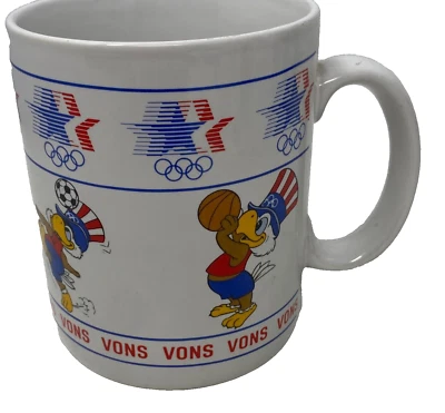 Vintage Sam The Olympic Eagle Vons Coffee Mug 1982 1984 Olympics LA Los Angeles - Image 1 of 4