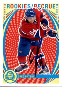 Greg Pateryn Signed 2013/14 O-Pee-Chee Card #551 Montreal Canadiens