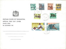 RARE 1961 TANGANYIKA FDC COVER OFFICIAL STAMPS OVERPRINTS