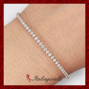 Signorile Bracciale Tennis Donna in Argento 925 rodiato Oro Bianco - Foto 1 di 6