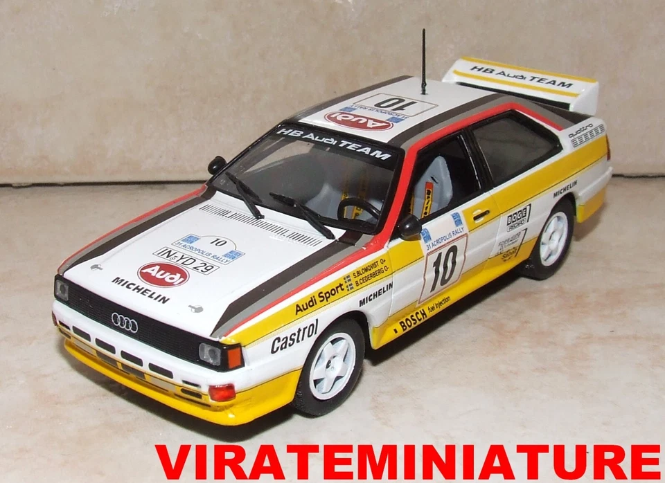 AUDI QUATTRO A2 WINNER RALLYE ACROPOLE 1984 STIG BLOMQVIST IXO ALTAYA AU 1/43 - Photo 1/1