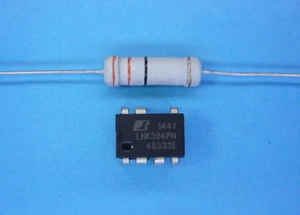 LNK304PN + Widerstand 33 Ohm 3W, Whirlpool, AEG, Bauknecht - Picture 1 of 2