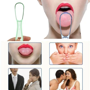Tongue Scraper Cleaner Dental Care Plastic Tongue Brush Oral Hygiene Mouth - Picture 1 of 15