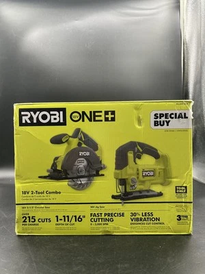 RYOBI 18V 2-Tool Combo Kit w 5-1/2 in. Circular Saw and Jig Saw-PCL500525SB - Image 1 of 4