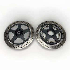 2002-2004 BMW R1200CL Front Left & Right Brake Rotor Disc & ABS Ring + Mount OEM - Picture 1 of 9