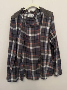 Karierter Hoodie mit Knopfleiste für Herren (XXL) - Bild 1 von 2