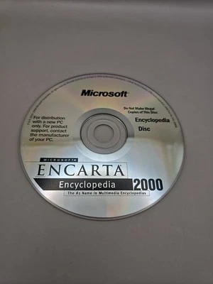 Microsoft Encarta 2000 Encyclopedia (CD-ROM, 1999) for Windows DISC ONLY - Image 1 of 2