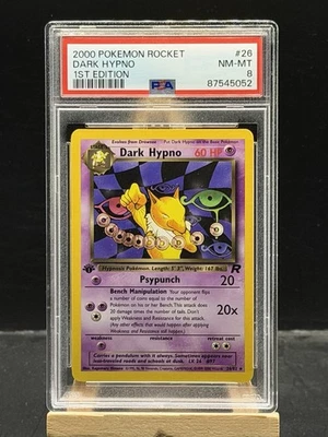 Dark Hypno 26/82 1st Edition Rare Non Holo 2000 Pokémon Team Rocket PSA 8 NM-MT - Image 1 of 2