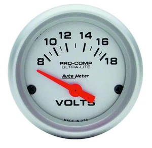 Auto Meter 4391 Voltmeter Gauge 4391; Ultra-Lite 8 to 18 Volts 2-1/16" Electrica - Picture 1 of 1