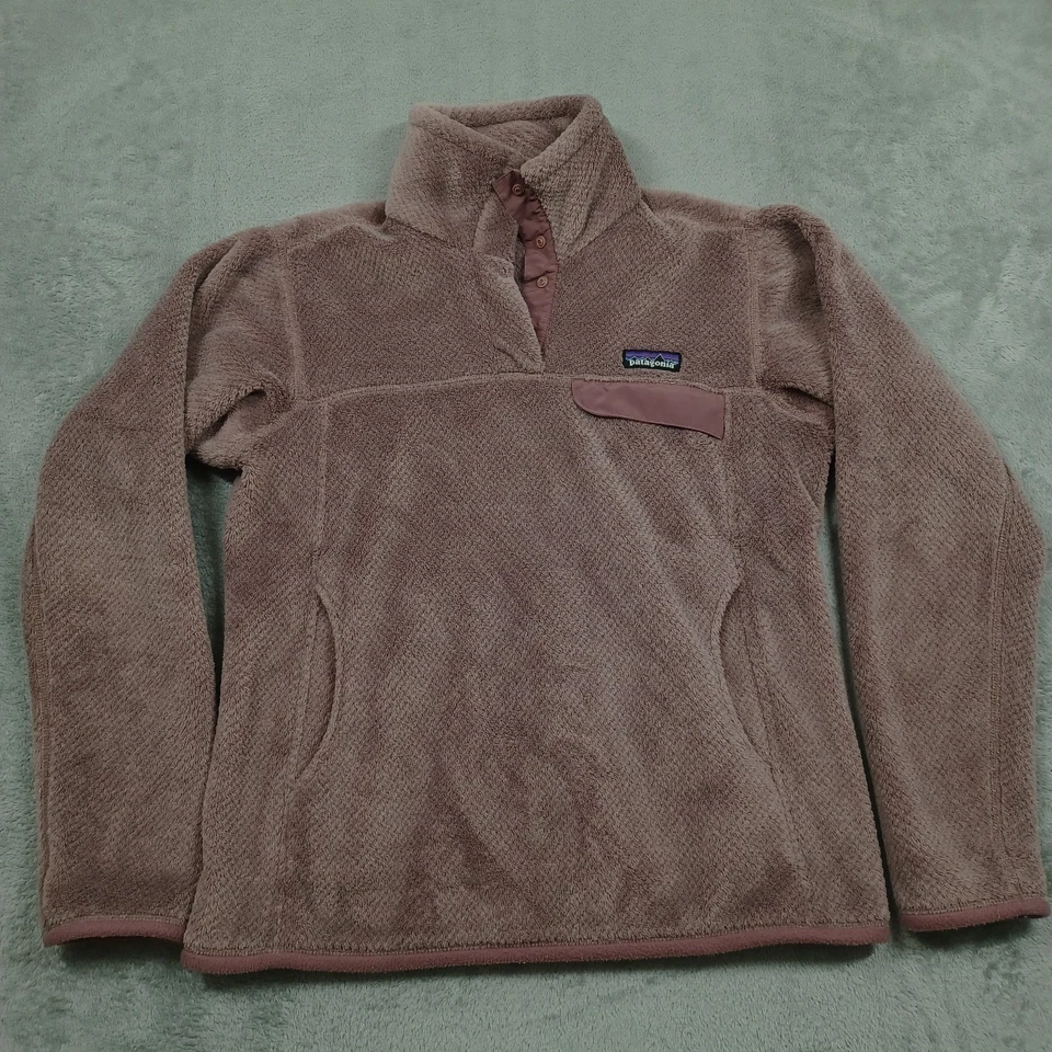 Patagonia Sweater Womens Medium Pink Re Tool Snap Pockets Casual Pullover - Image 1 of 4