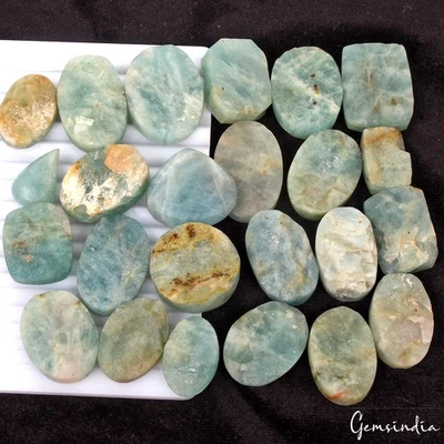 Lote de gemas al por mayor druzy áspera aguamarina berilo natural sin tratar 1200 quilates/24 piezas Foto 1 de 4