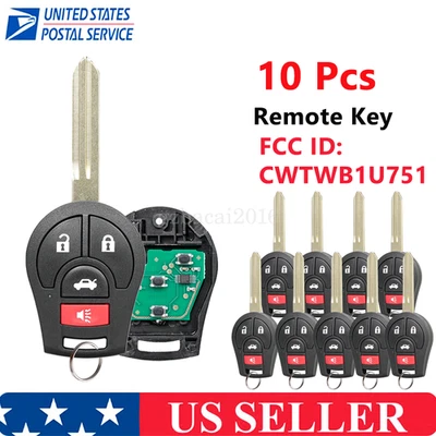 10 for 2013 - 2019 Nissan Sentra Versa 4B Remote Head Key H0561-3AA0B CWTWB1U751 - Image 1 of 4