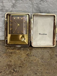Sveglia da viaggio vintage Bulova art deco made in Japan funzionante B 6178 - Foto 1 di 10