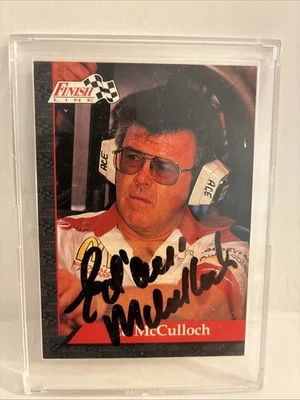 Tarjeta de carreras firmada Ed “Ace” McCulloch NHRA Nitro Funny Car Drag Foto 1 de 2