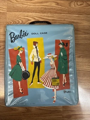 VINTAGE 1961 MATTEL BARBIE RED DOLL CASE BY PONYTAIL - Image 1 of 3