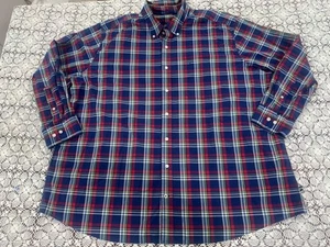 Nautica Flex Men's Button Down Shirt Plaid Long Sleeve Multicolor Size 4XL - Picture 1 of 11