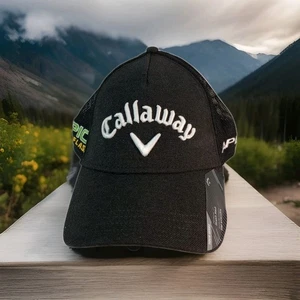 Callaway Odyssey Golf Mesh A-Flex Snapback Golf Black Hat Cap - Apex NWT 🔥 - Picture 1 of 11