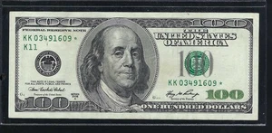 2006A US $100 One Hundred Dollar Bill Star Note ✯ Super Clean KK Series 03491609 - Picture 1 of 2
