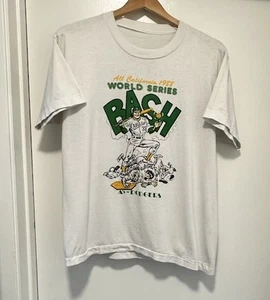 VTG 80s Oakland A’s MLB Mens Size M White World Series 1988 Bash T Shirt Canseco - Picture 1 of 11