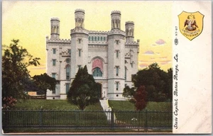 Vintage 1910s BATON ROUGE Louisiana Postcard Old State Capitol Building / UNUSED - Picture 1 of 2