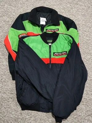 Chaqueta de moto de nieve Team Arctic Cat para hombre XL vintage 3 en 1 cremallera completa bombardero carreras Foto 1 de 4