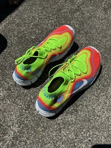 Nike Free Flyknit + 5.0 Run Shoes , Men's sz 14 , Rainbow , 615805-316 Rare - Picture 1 of 5