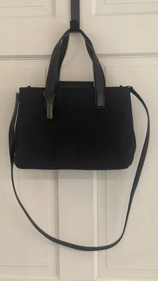 Cartera Coach bidireccional de nailon y cuero negra mediana con correa bandolera 7400 Foto 1 de 4