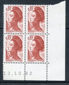 BRIEFMARKE BRIEFMARKE FRANKREICH NEU ECKE DATUM NR. 2179 ** TYP LIBERTE 13.10.82 - Bild 1 von 1