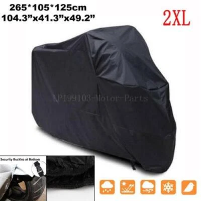 2XL Black Dust  Motorcycle Cover For Honda Shadow VLX VT 1100 600 750 VT600C - Image 1 of 4