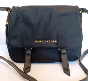 Marc Jacobs Zip That Small Messenger Bag schwarz Nylon Lederbesatz Umhängetasche - Bild 1 von 12