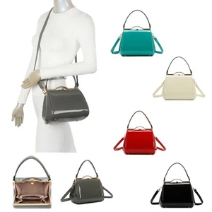 Woman Boutique Small Hard Case Party Evening Clasp Opening Patent Shoulder Bag - Picture 1 of 15