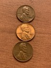 3 1961 Lincoln Penny sans neuf marque, L sur jante, + autres erreurs (360)