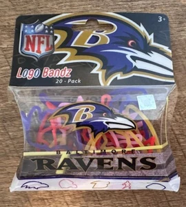 Baltimore Ravens NFL Logo Gummi Armband Bandz in 5 Formen & 4 Farben, 20 Stück - Bild 1 von 4