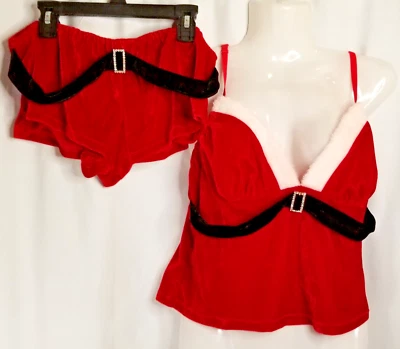 Conjunto de ropa de dormir de Santa's Helper rojo elegante momentos para mujer talla grande Foto 1 de 4