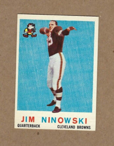 1959 Topps football card #125 Jim Ninowski Cleveland Browns Michigan State EXMT