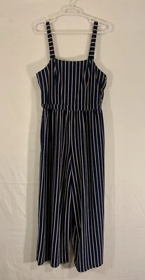 Mono jersey My Michelle para mujer a rayas azul pierna ancha elástico talla XL GUC Foto 1 de 4