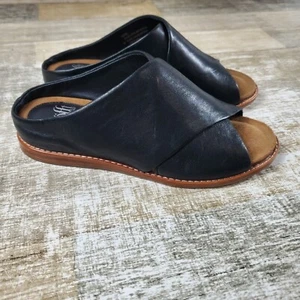 Sofft Bolina Womens Sandals Sz 6 M Comfort Black Leather Open Toe Slip-On Shoes - Picture 1 of 10