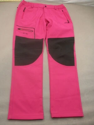 无品牌 XL 码女式粉色口袋抓绒衬里防风滑雪雪裤 997 — 第 1/4 张图片