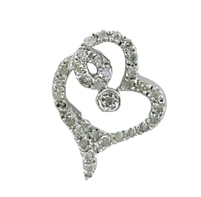 Colgante Olivia corazón abierto diamante amor en plata de ley Foto 1 de 4