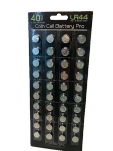 40 Pack LR44 Count Coin Cell Battery Pro New Sealed A76 LR44 - Picture 1 of 2