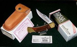 Schrade LB7 Lockback Knife 1980's 5" Closed USA Made W/Original Sheath,Packaging - Picture 1 of 12