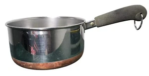 Vintage Revere Ware Copper Bottom 1 Quart Sauce Pan Pot Clinton ill USA NO LID - Picture 1 of 10