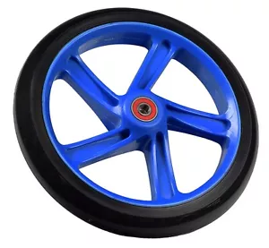 Replacement Wheel for the Razor A5 Lux Scooter 200 mm Black Wheel w/ Blue Hub - Picture 1 of 1