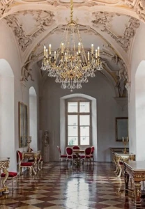 Lampadario di lusso in ottone oro e cristallo di swarovski 12 luci MS-179 - Imagen 1 de 1