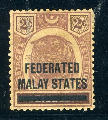 1900 Malaya Stamp: 2c Lilic brown; SC#2;  MH &OG; CV=$40 - Image 1 of 2