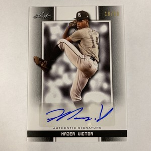 NAJER VICTOR 2019 Leaf Perfect Game PG Black AUTO /50 FLORIDA GULF COAST CARD