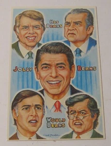 Has Beans JOLLY BEANS Would Beans PRESIDENTIAL Postcard #3 MINT Condition!!! - Picture 1 of 2